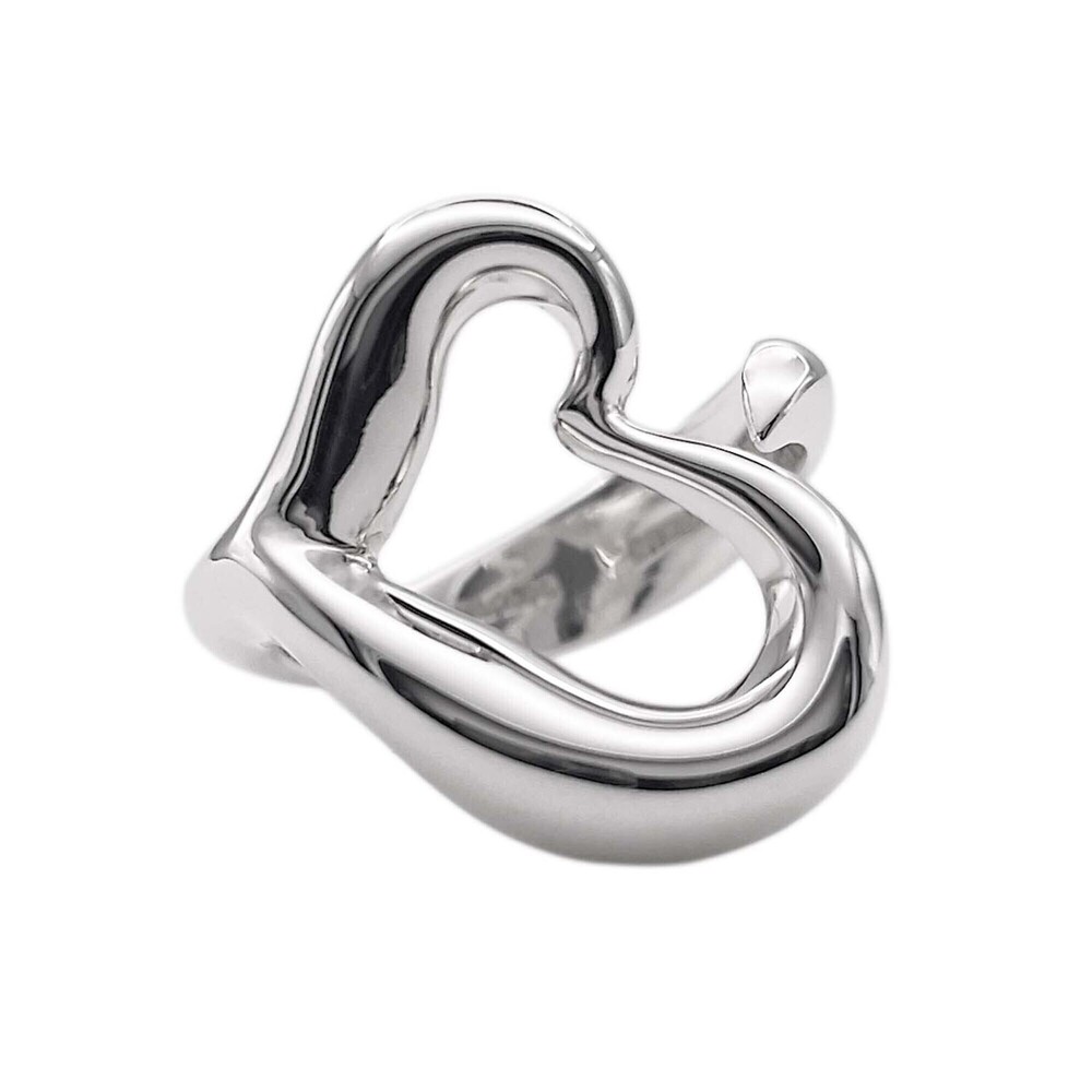 TIFFANY&Co. Open Heart Ring - Elsa Peretti Sterling Silver 7779 Women's